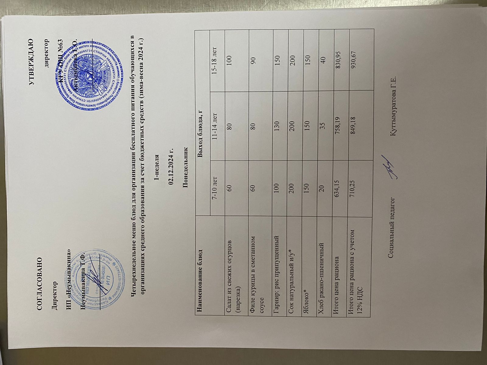 Ас мәзірі 02.12.2024