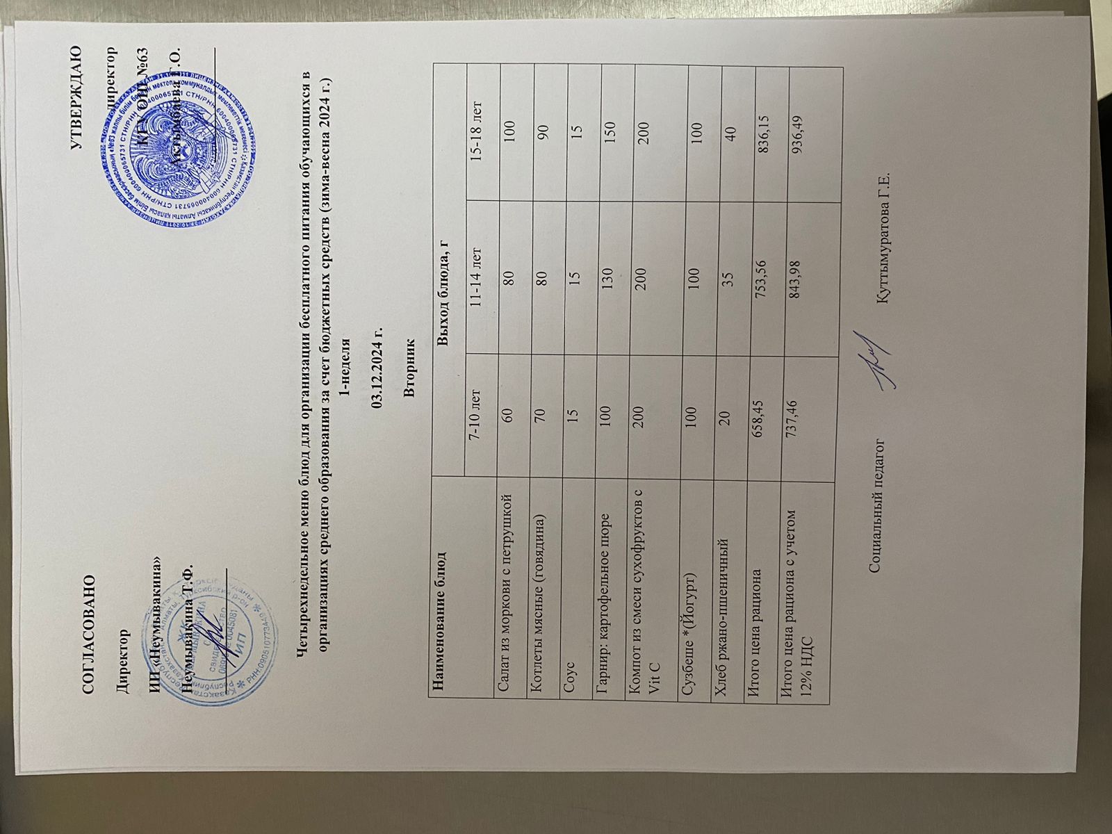 Ас мәзірі 03.12.2024